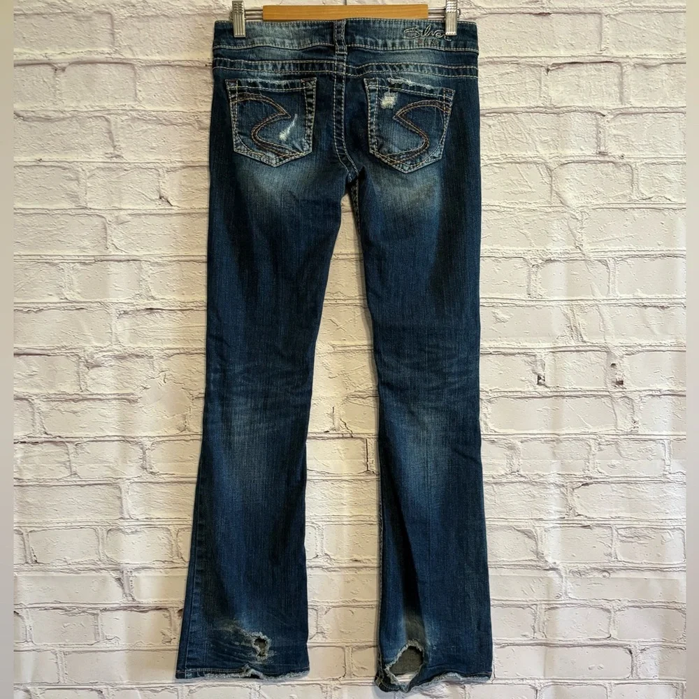 Silver Distressed Tuesday Jeans in Bootcut - Picture 6 of 14
